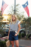 Stripe Vneck Sleeveless Sweater