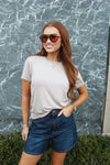 Solid Double Layer Crew Tee