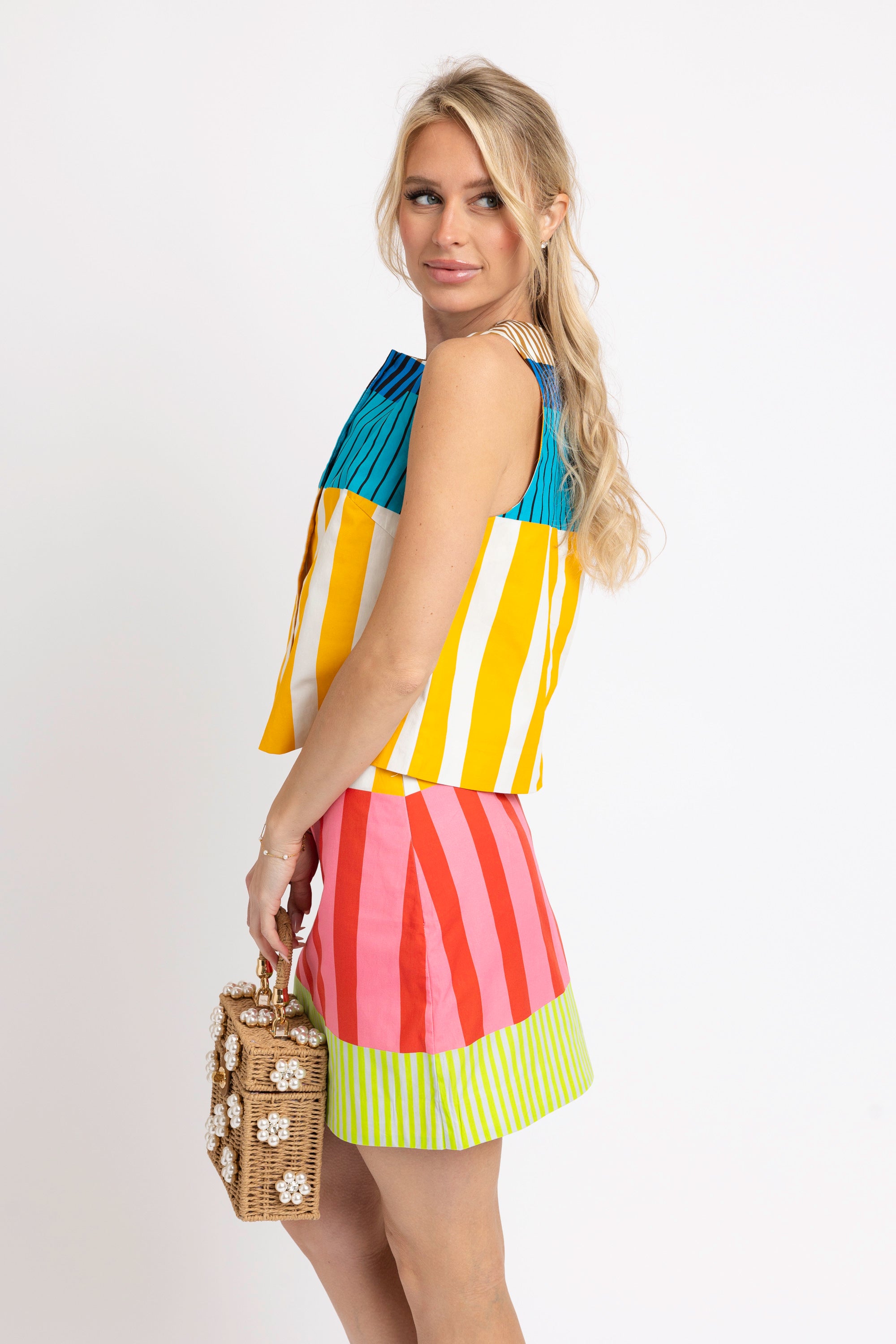 Multi Stripe Skirt