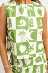 Ibiza Button Sleeveless Top