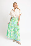Seashell Poplin Maxi Skirt