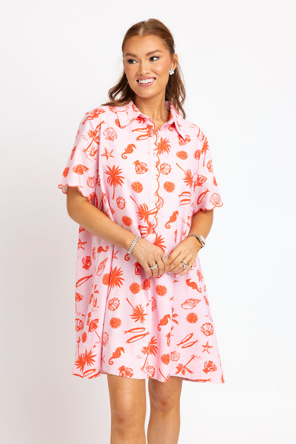 Beach Linen Shirt Dress