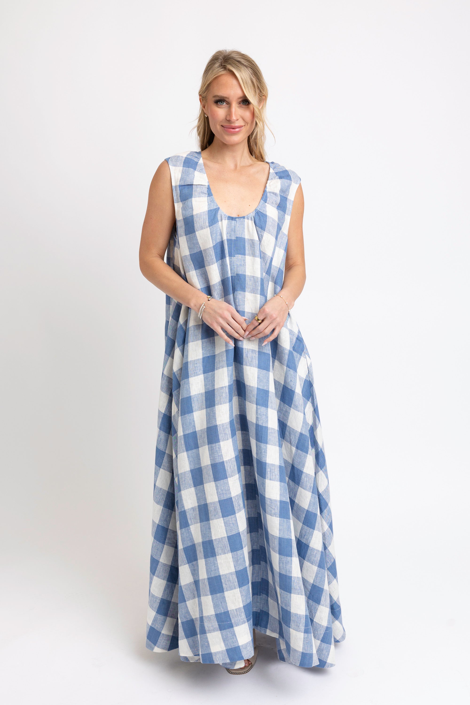 Buffalo Check Scoop Maxi Dress