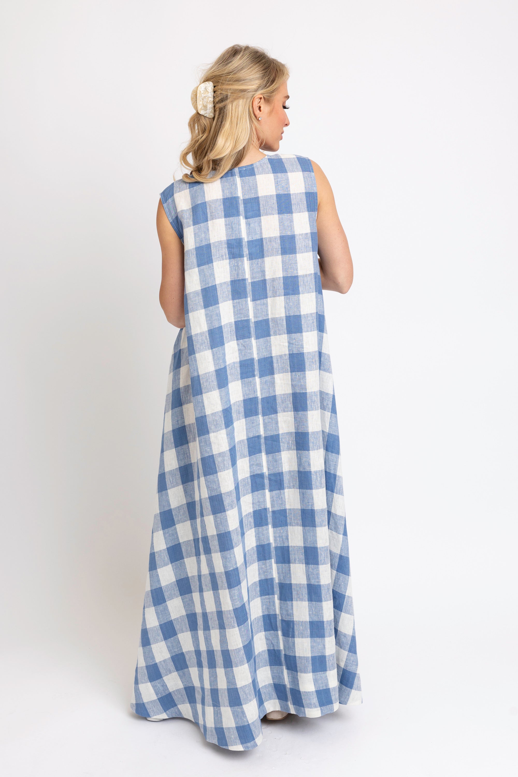 Buffalo Check Scoop Maxi Dress