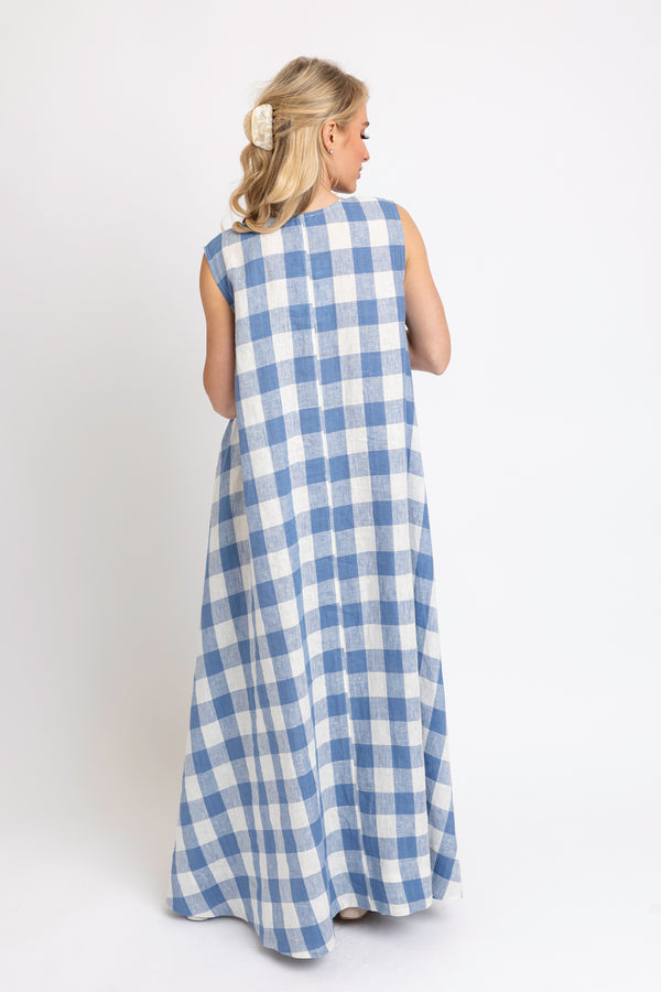 Buffalo Check Scoop Maxi Dress
