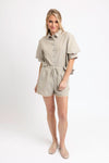 Stripe Elastic Short
