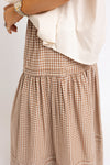 Gingham Tier Maxi Skirt