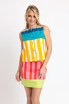 Multi Stripe Button Up Top