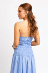 Stripe Poplin Smock Cami Maxi Dress