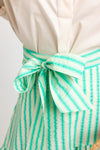 Seersucker Stripe Tie Maxi Skirt