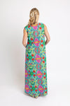 Tropical Scoop Sleeveless Maxi Dress