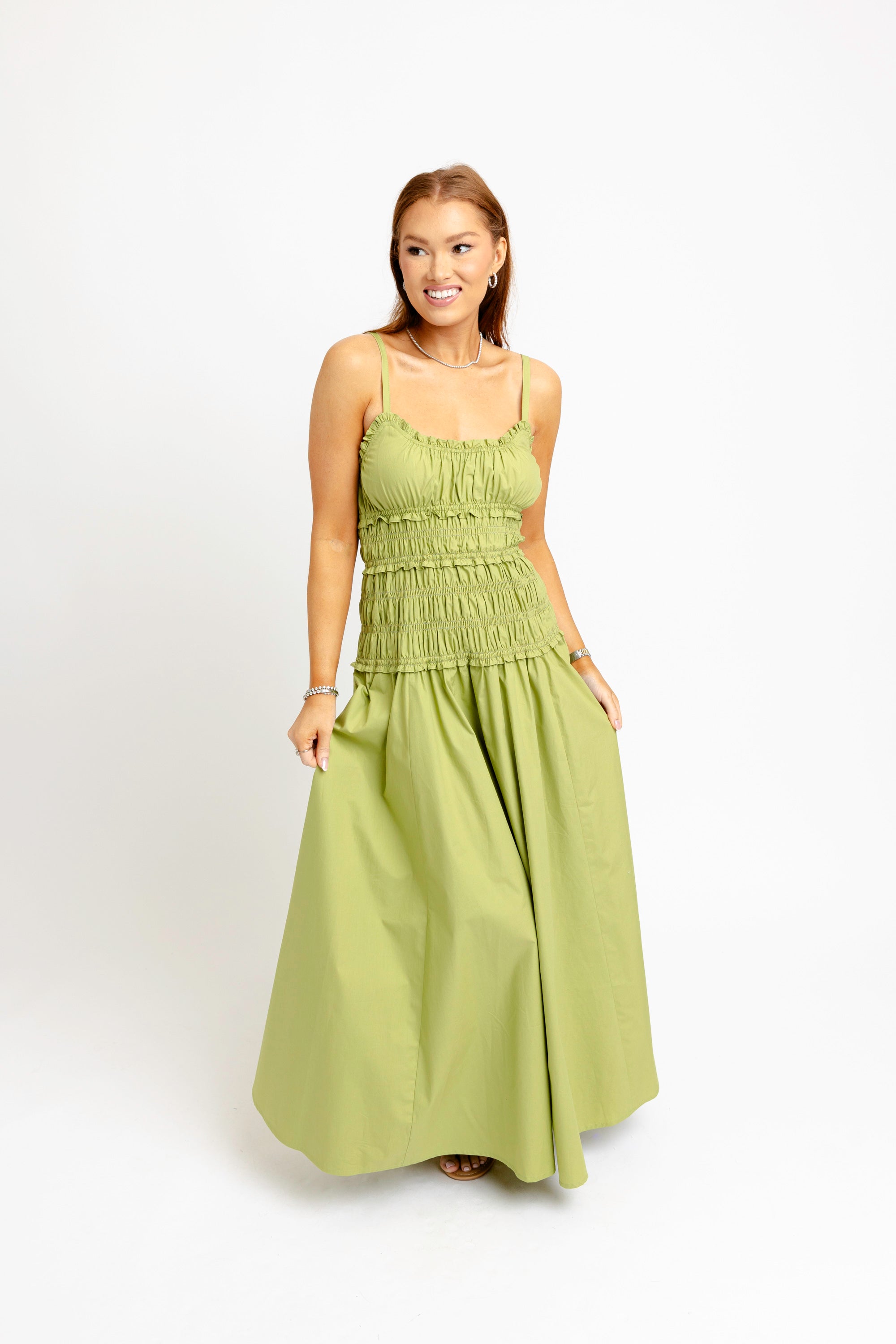 Solid Smock Cami Maxi Dress