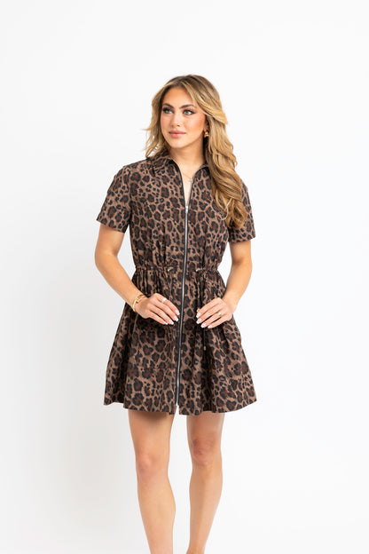 Leopard Weekend Peformance Cinch Dress