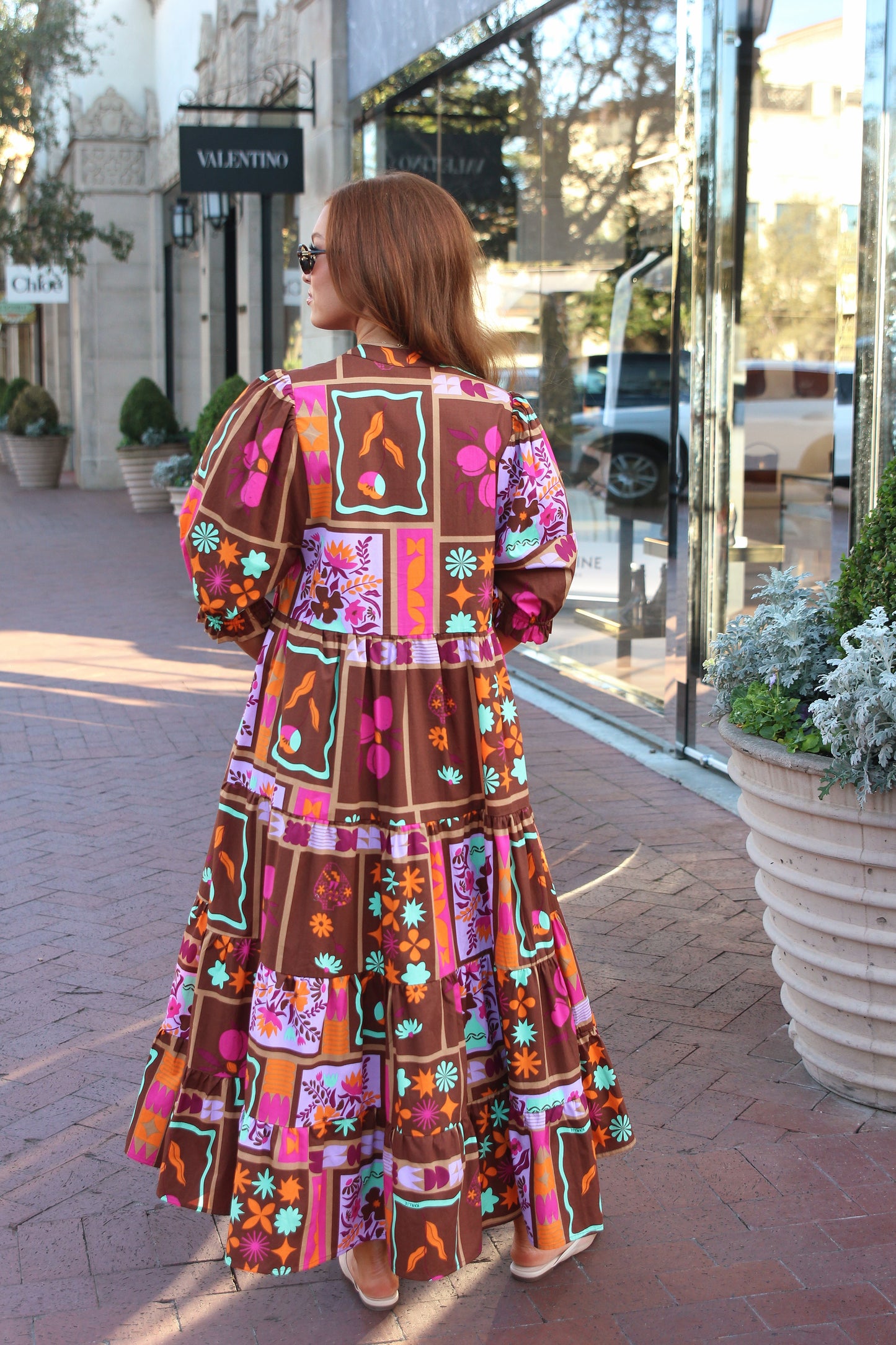 Floral Frame Kiki Tier Maxi Dress