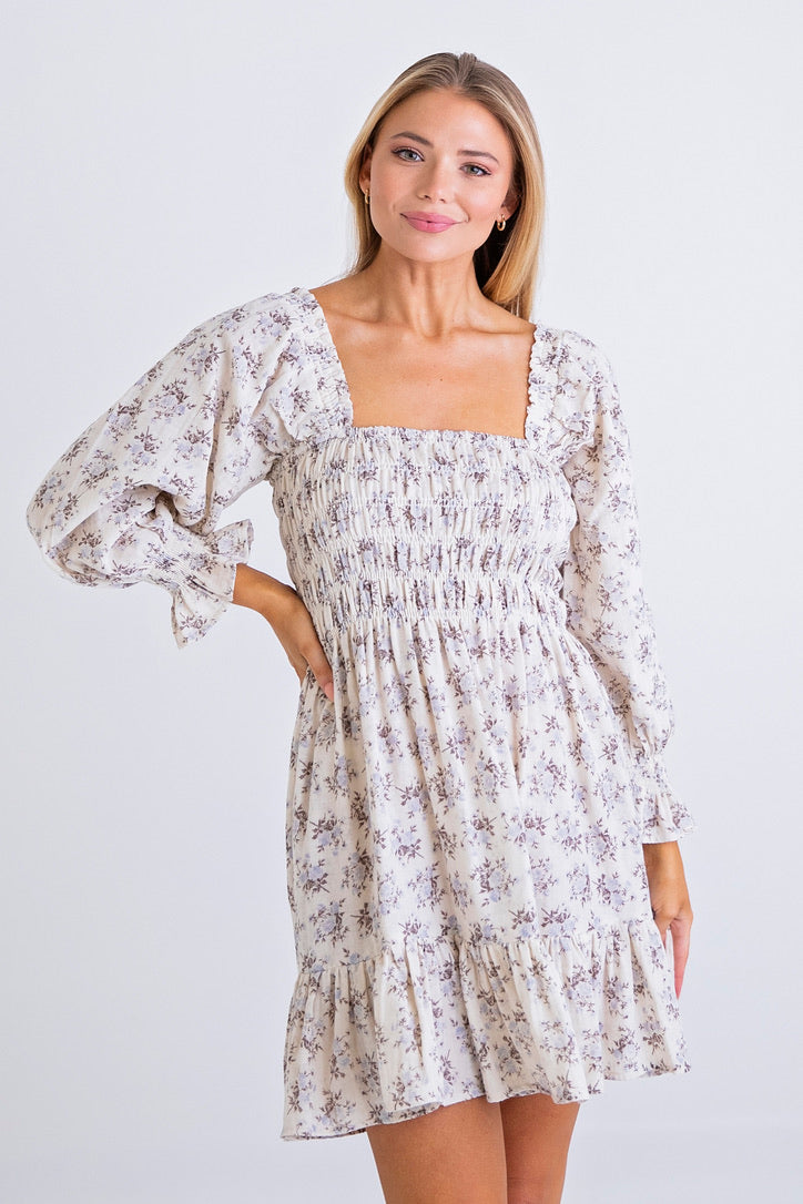 Floral Vintage Smock Dress